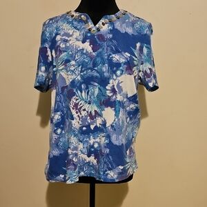 Rebecca Malone Tropical Blue Short Sleeve Tee